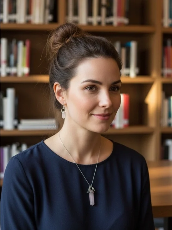 Rose Quartz Crystal Pendant Necklace + Matching Earrings | Boho Gemstone Set - Picture 4 of 4